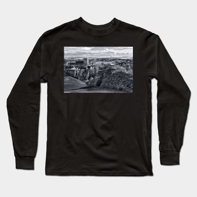 View over Corfe Long Sleeve T-Shirt by InspiraImage